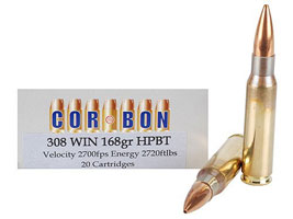 Cor-Bon Performance Match Ammunition 308 Winchester 168 Grain Sierra Hollow Point Boat Tail